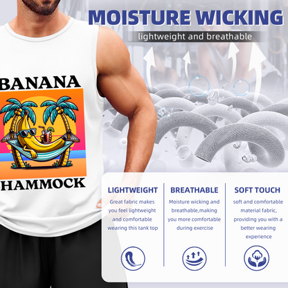 Retro Banana Hammock Tropical Beach Summer Tank Top