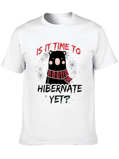 Hibernate Yet? Bear Graphic Black T-Shirt