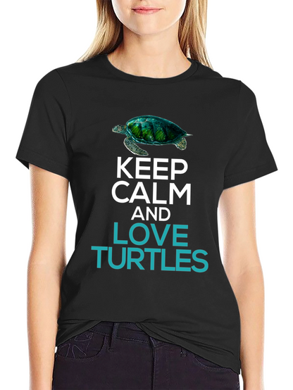 Keep Calm & Love Turtles Graphic T-Shirt