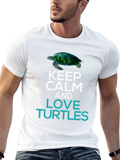 Keep Calm & Love Turtles Graphic T-Shirt