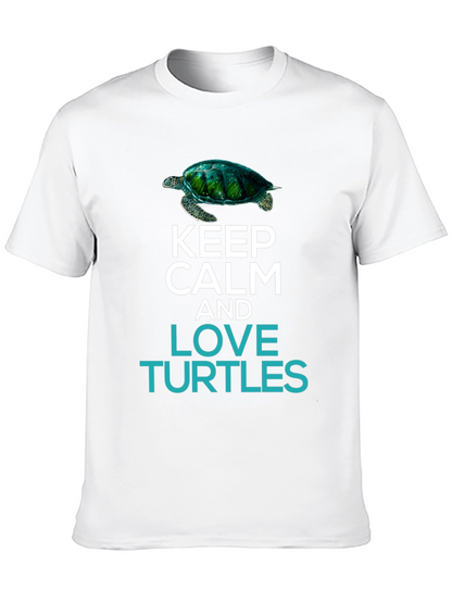 Keep Calm & Love Turtles Graphic T-Shirt