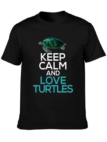 Keep Calm & Love Turtles Graphic T-Shirt