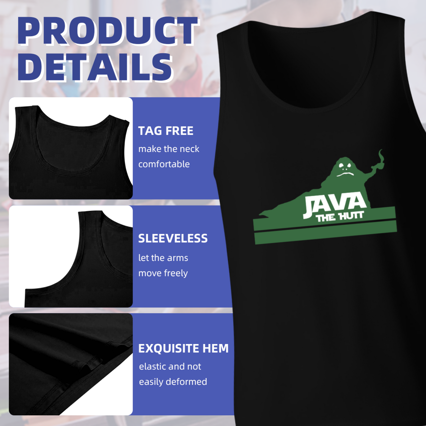 Java The Hutt Funny Star Wars Parody Sleeveless Top