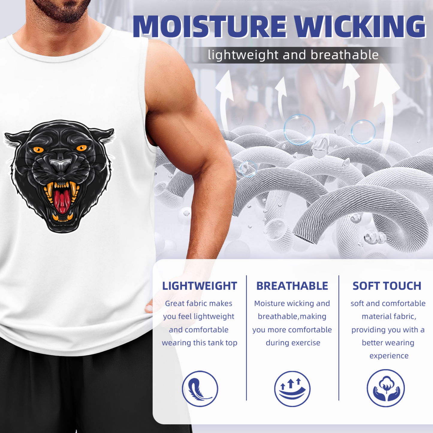 Ferocious Black Panther Wild Animal Graphic Tank