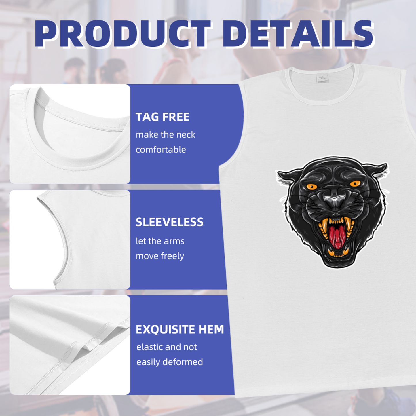 Ferocious Black Panther Wild Animal Graphic Tank