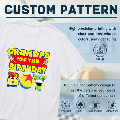 Toy Story Theme Grandpa Of The Birthday Boy Plus Size Women¡¯s Printed T-Shirt