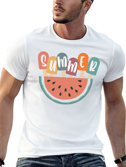 Summer Watermelon Popsicle Graphic T-Shirt