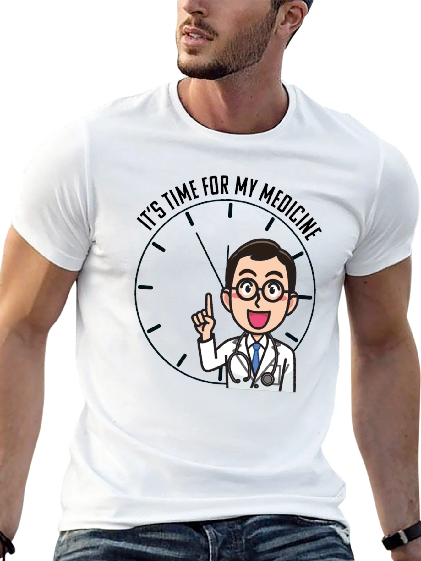 Time For Medicine Doctor Graphic T-Shirt