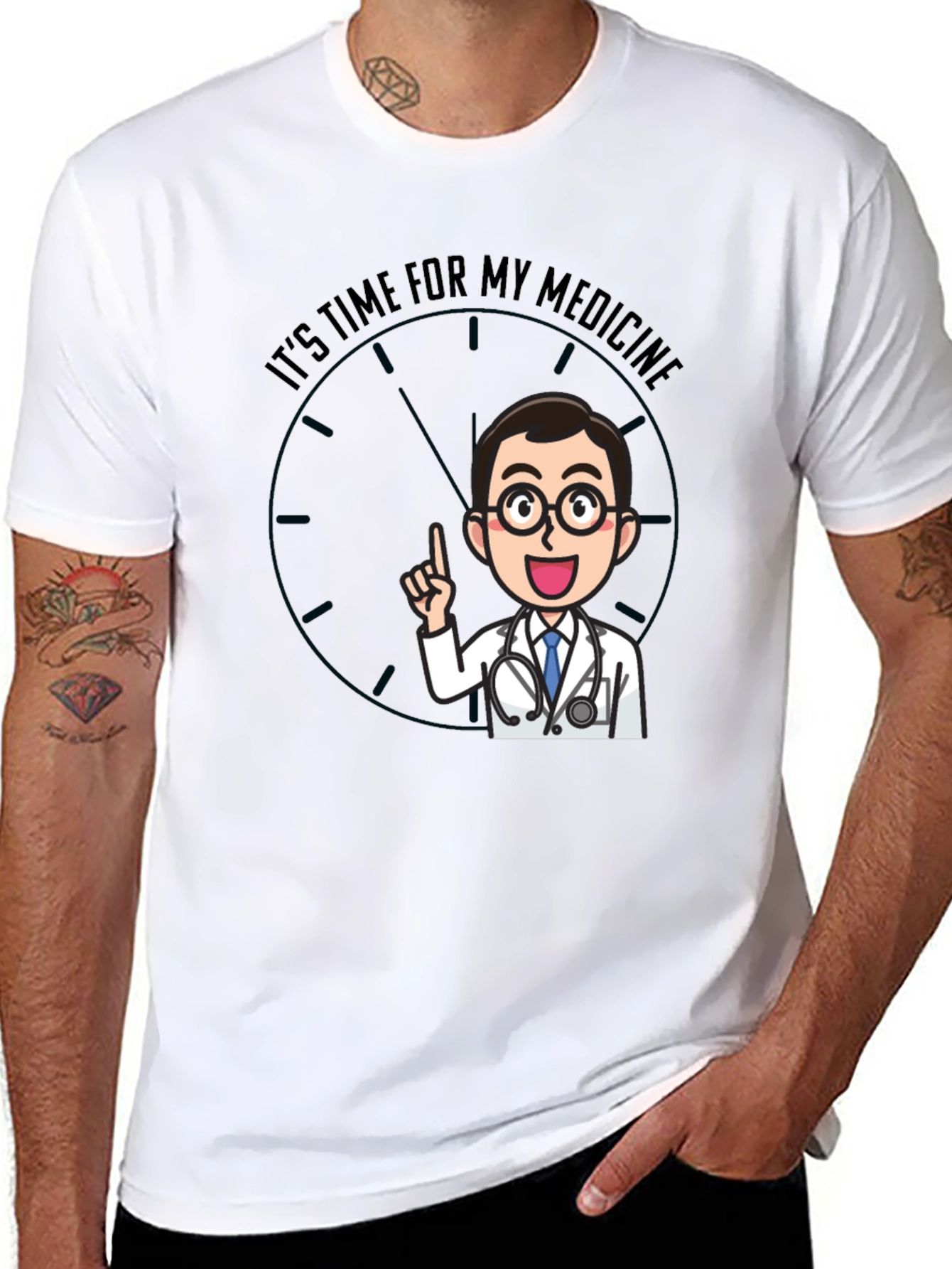 Time For Medicine Doctor Graphic T-Shirt