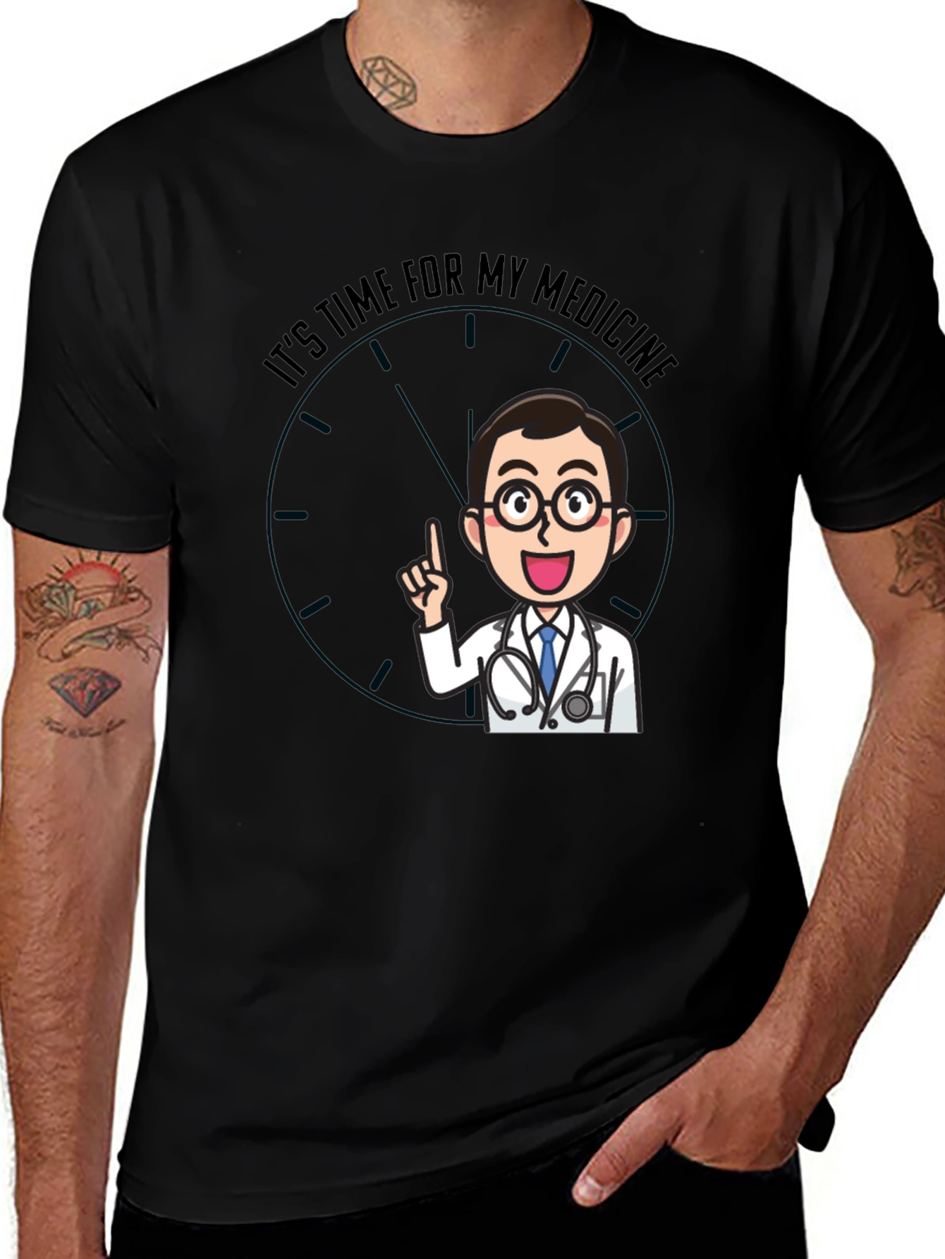 Time For Medicine Doctor Graphic T-Shirt