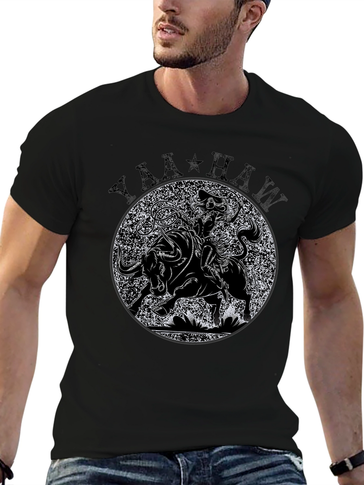 Yaa-Haw Bull Rider Graphic Tee