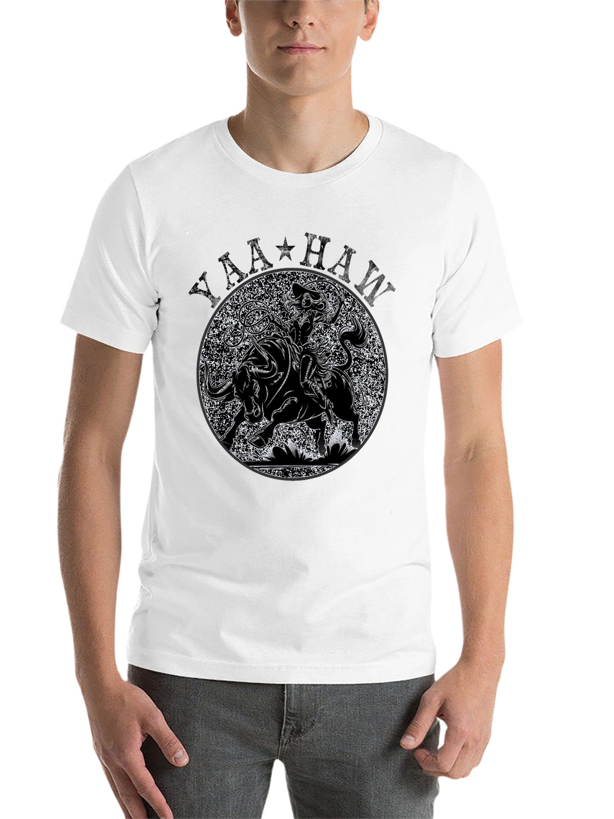 Yaa-Haw Bull Rider Graphic Tee