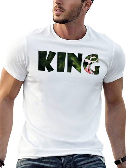 King Deer Graphic Black T-Shirt