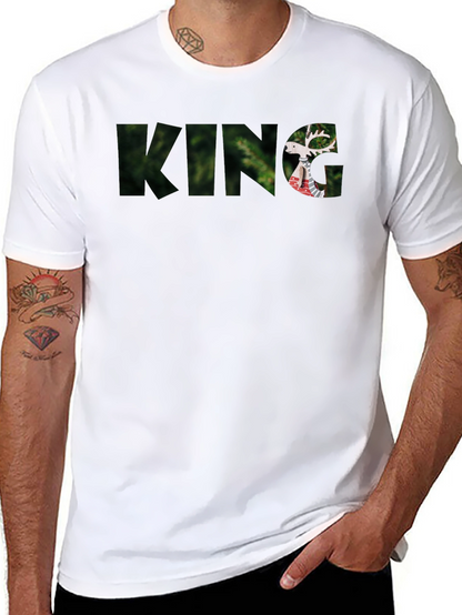 King Deer Graphic Black T-Shirt