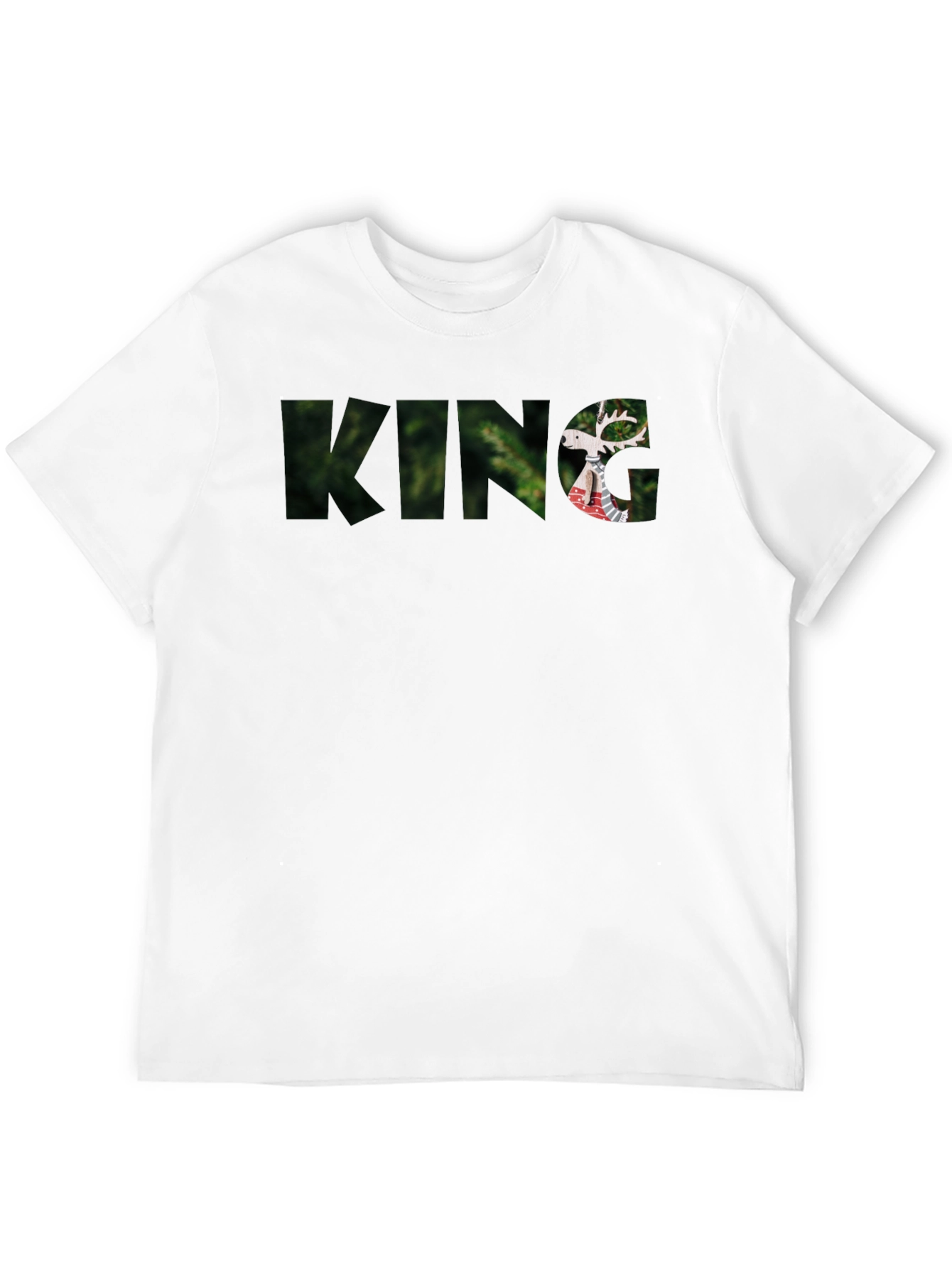King Deer Graphic Black T-Shirt