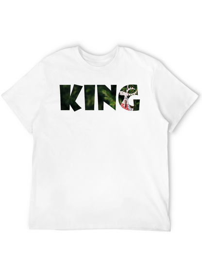 King Deer Graphic Black T-Shirt