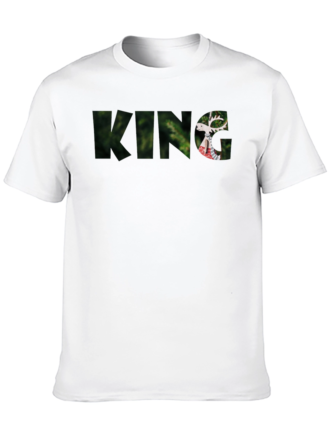 King Deer Graphic Black T-Shirt