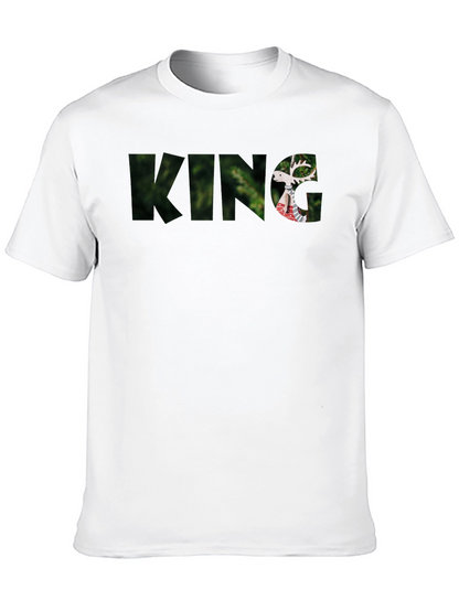 King Deer Graphic Black T-Shirt