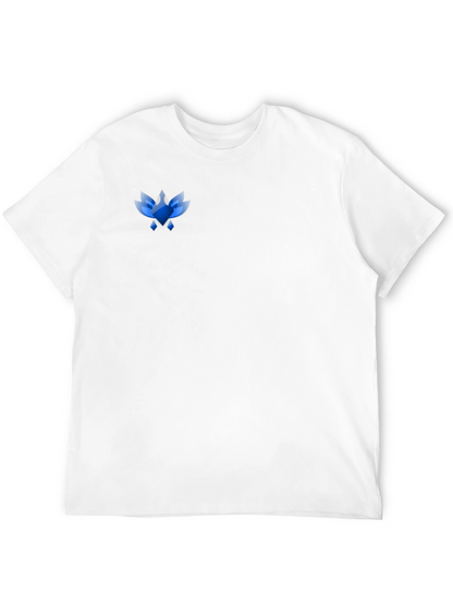 Mens Black Tee with Abstract Blue Graphic