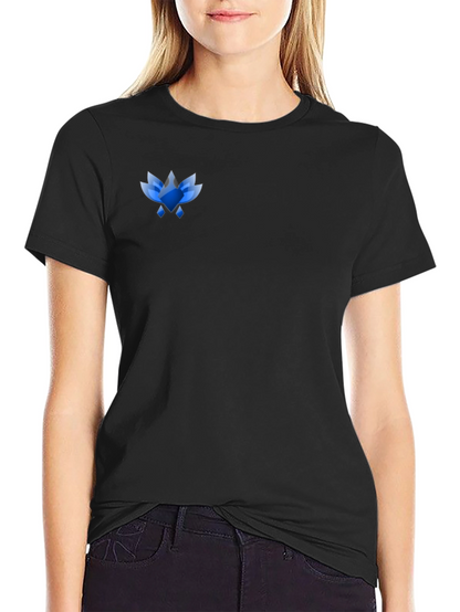 Mens Black Tee with Abstract Blue Graphic