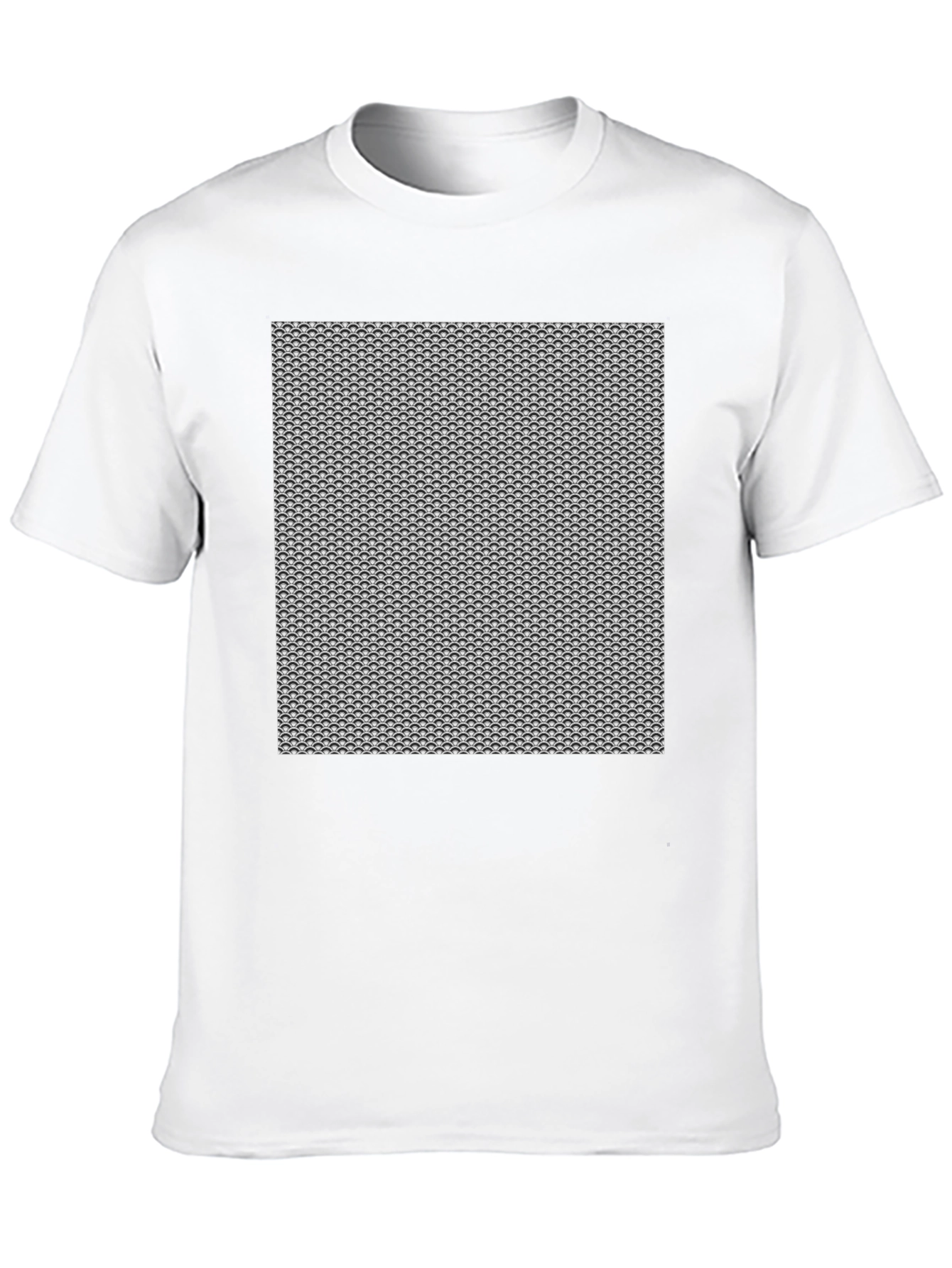 Chainmail Pattern Black T-Shirt