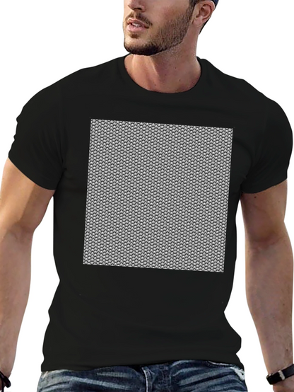 Chainmail Pattern Black T-Shirt