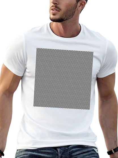 Chainmail Pattern Black T-Shirt