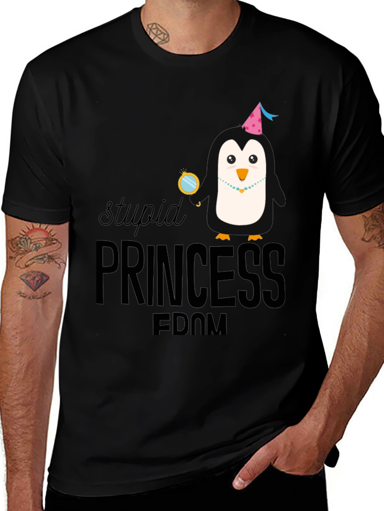 Stupid Princess Penguin Tee - Unisex