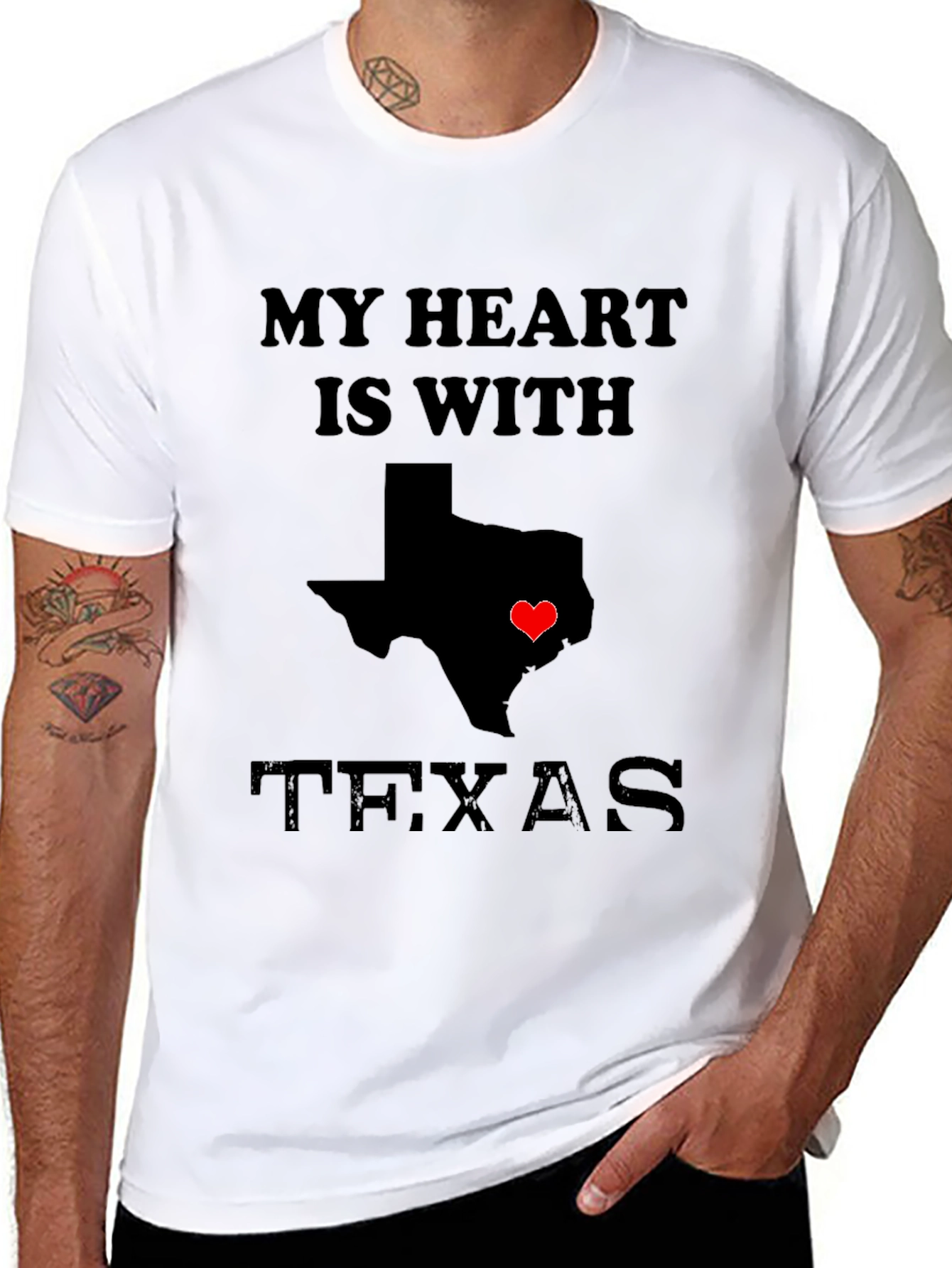 My Heart is With Texas T-Shirt