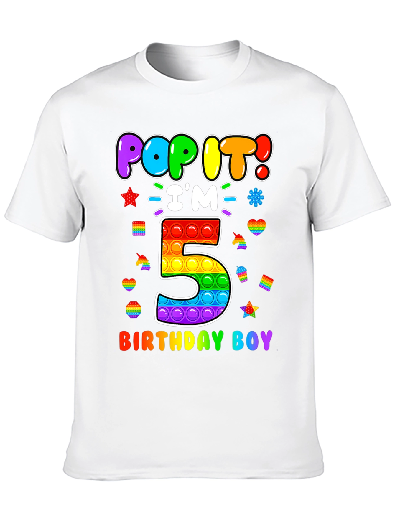 Pop It Birthday Boy 5 T-Shirt