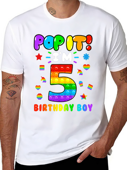 Pop It Birthday Boy 5 T-Shirt