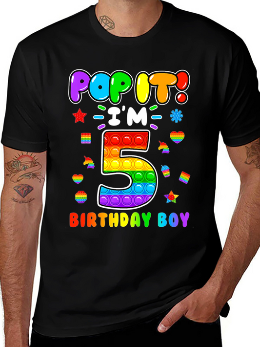Pop It Birthday Boy 5 T-Shirt