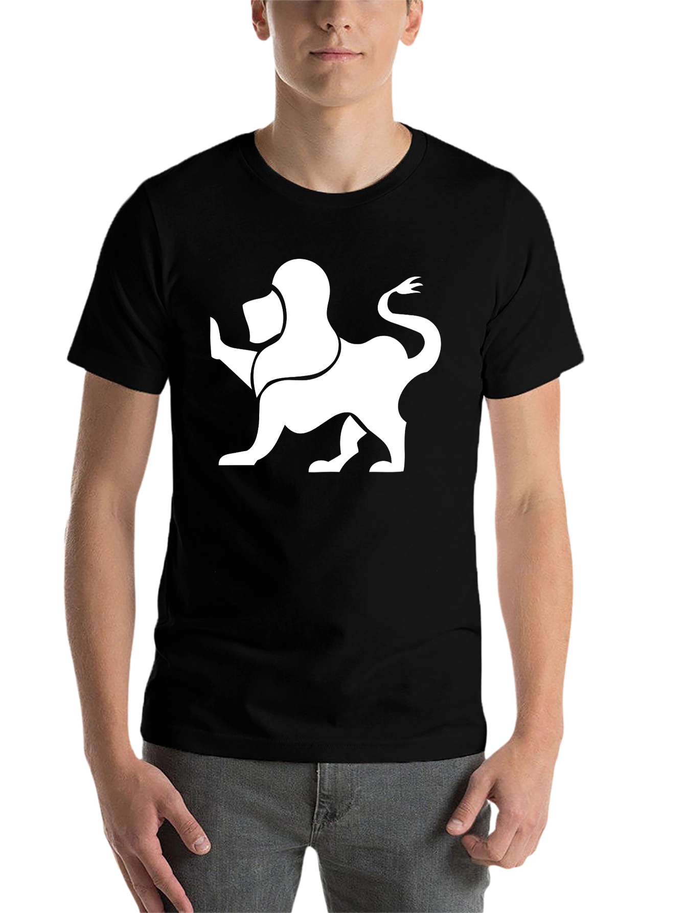 Lion Graphic Tee - Modern Black T-Shirt