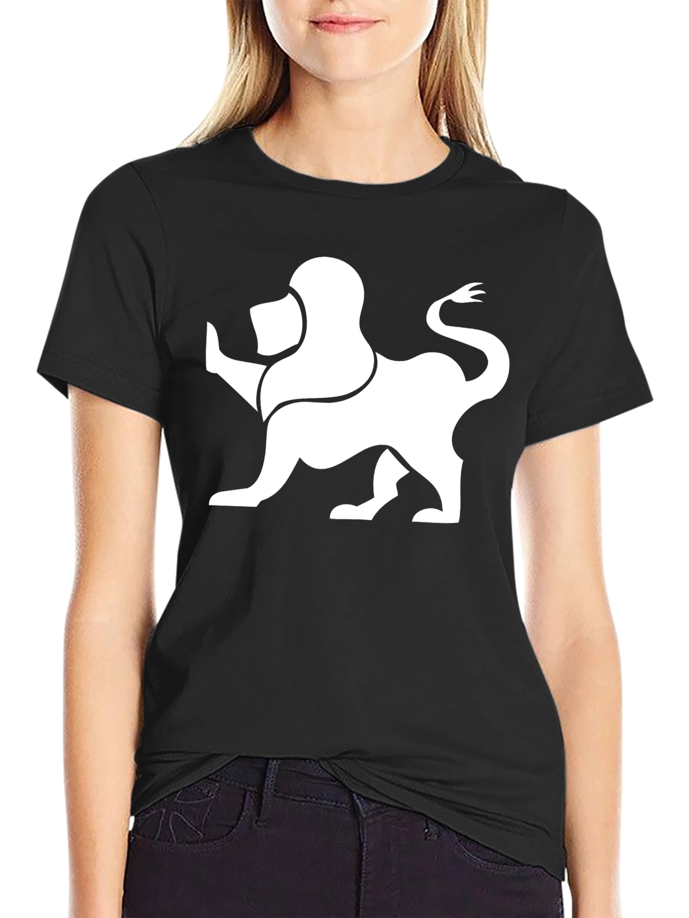 Lion Graphic Tee - Modern Black T-Shirt