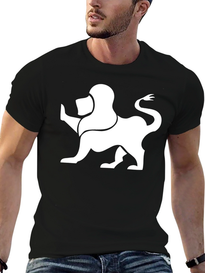 Lion Graphic Tee - Modern Black T-Shirt