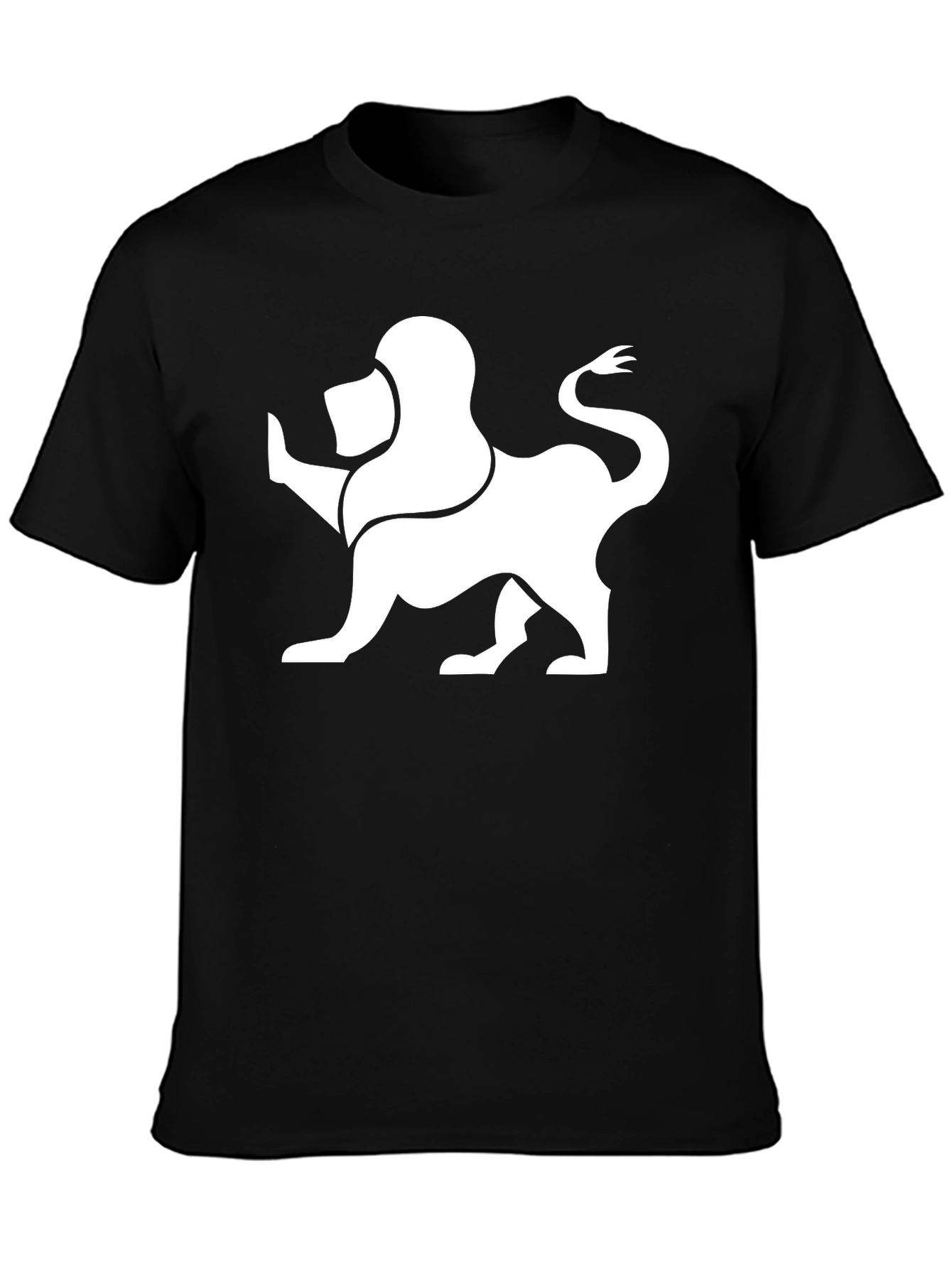 Lion Graphic Tee - Modern Black T-Shirt