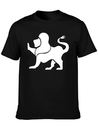Lion Graphic Tee - Modern Black T-Shirt