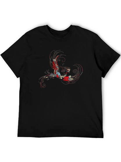 Phoenix Graphic Print Black T-Shirt
