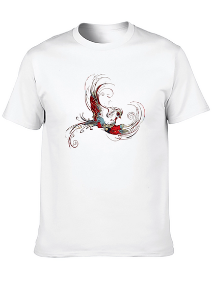 Phoenix Graphic Print Black T-Shirt
