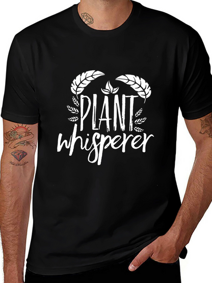 Plant Whisperer Graphic Tee - Black Cotton T-Shirt