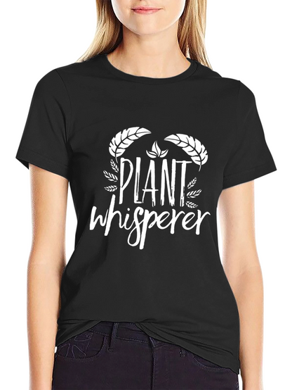 Plant Whisperer Graphic Tee - Black Cotton T-Shirt