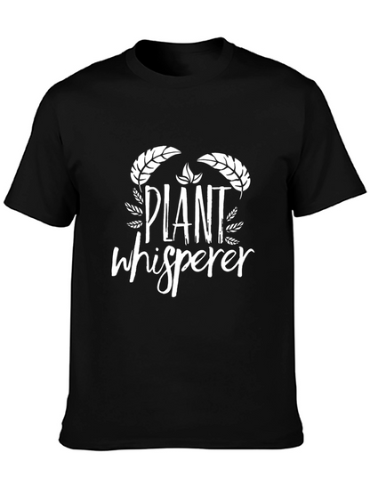 Plant Whisperer Graphic Tee - Black Cotton T-Shirt