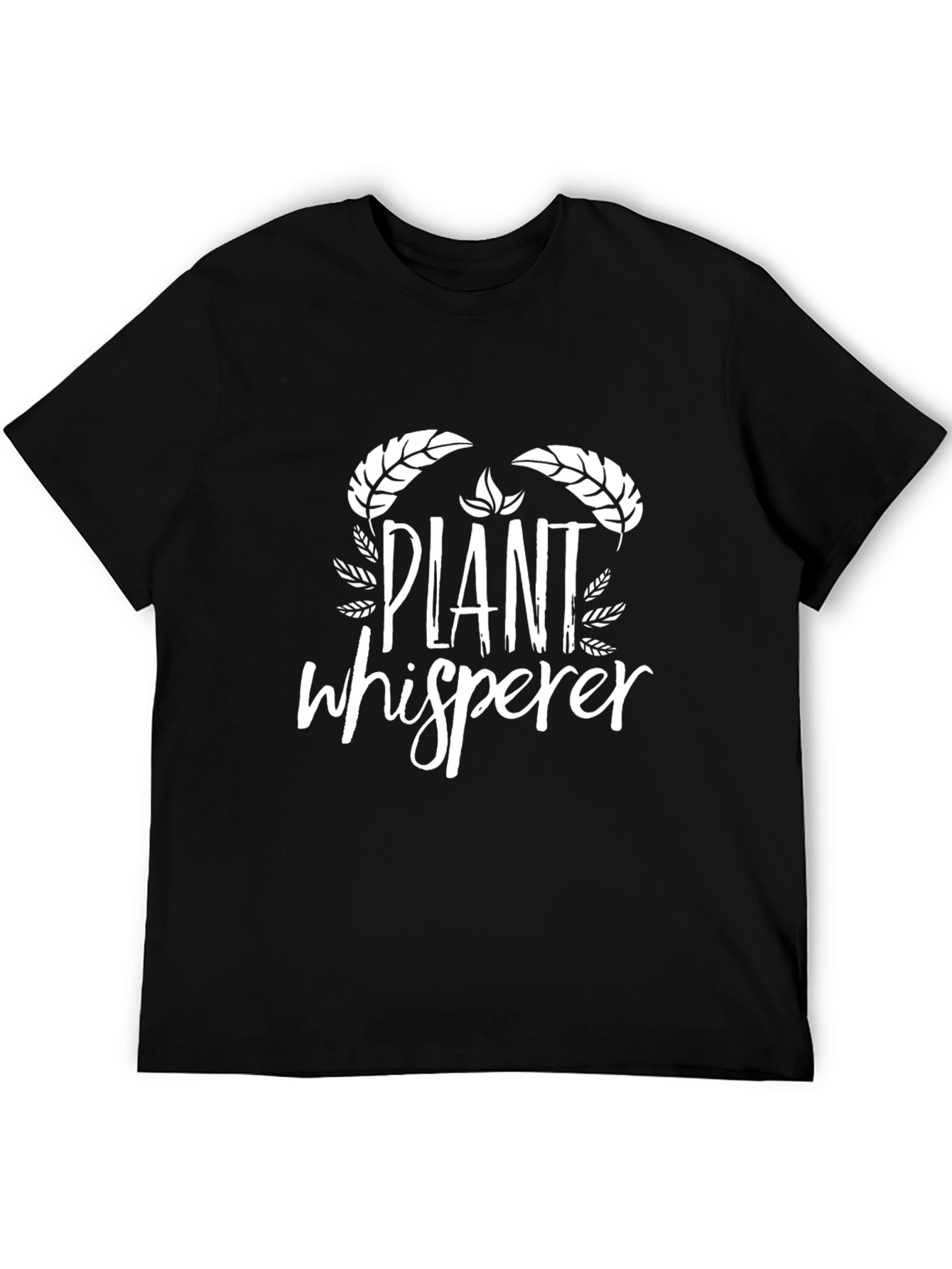 Plant Whisperer Graphic Tee - Black Cotton T-Shirt