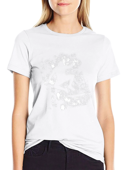 Skateboarding Silhouette Graphic Tee - Black