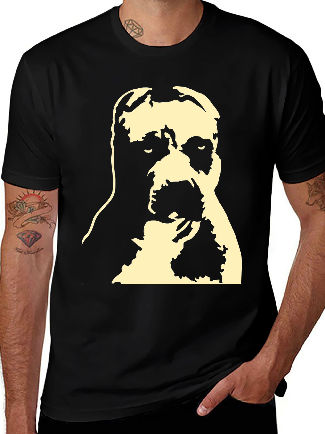 Cool Dog Graphic Tee - Black