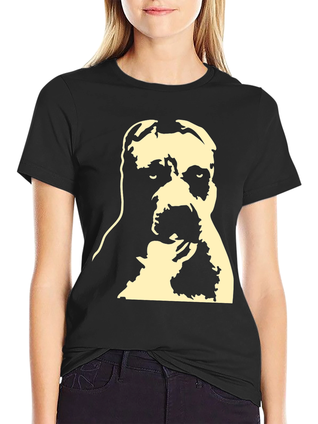 Cool Dog Graphic Tee - Black
