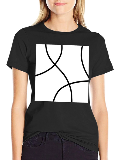 Abstract Circle Graphic Tee - Modern Black T-Shirt