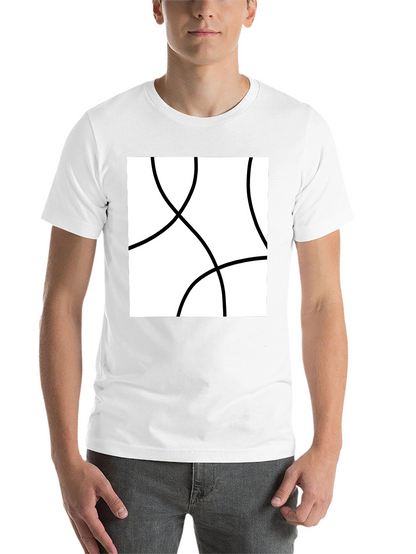 Abstract Circle Graphic Tee - Modern Black T-Shirt