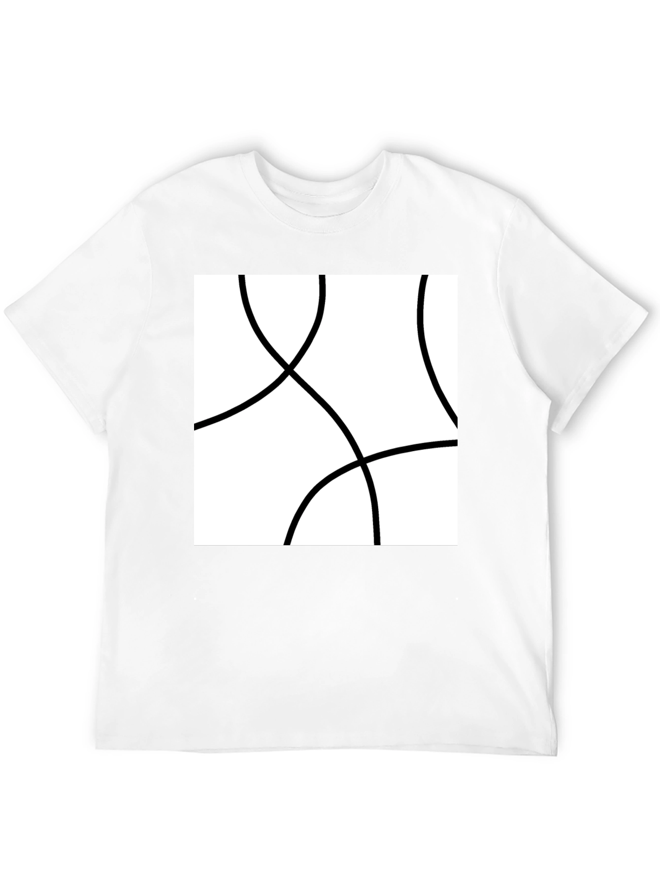 Abstract Circle Graphic Tee - Modern Black T-Shirt