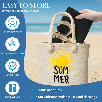 Golden Crown QUEEN Stylish Beach Towel, Super Soft, Absorbent and Skin-Friendly for Summer Vacation